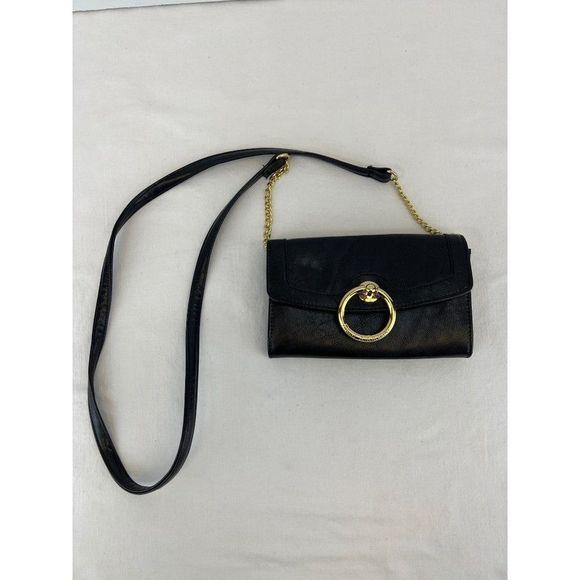 Enzo Angiolini Handbags - Enzo Angiolini Wallet On A Chain Removable 46" Strap Black Style EB Ginna woc